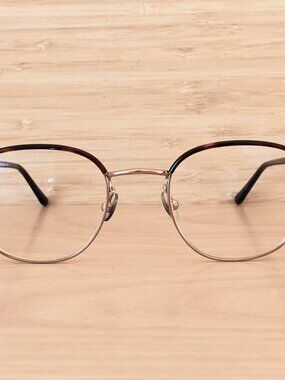 Bailey Nelson Theodore Half Windsor Mahogany Gold Eyeglasses Frame 48 21 145